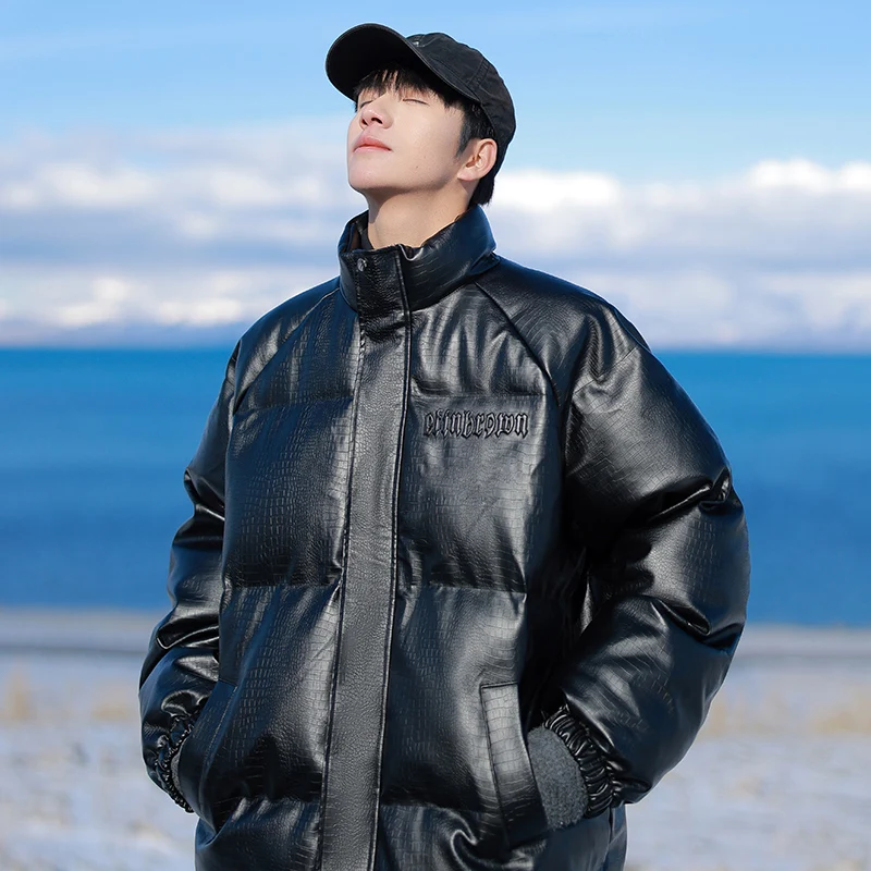 

2024 autumn and winter new cotton solid color jacket warm down jacket