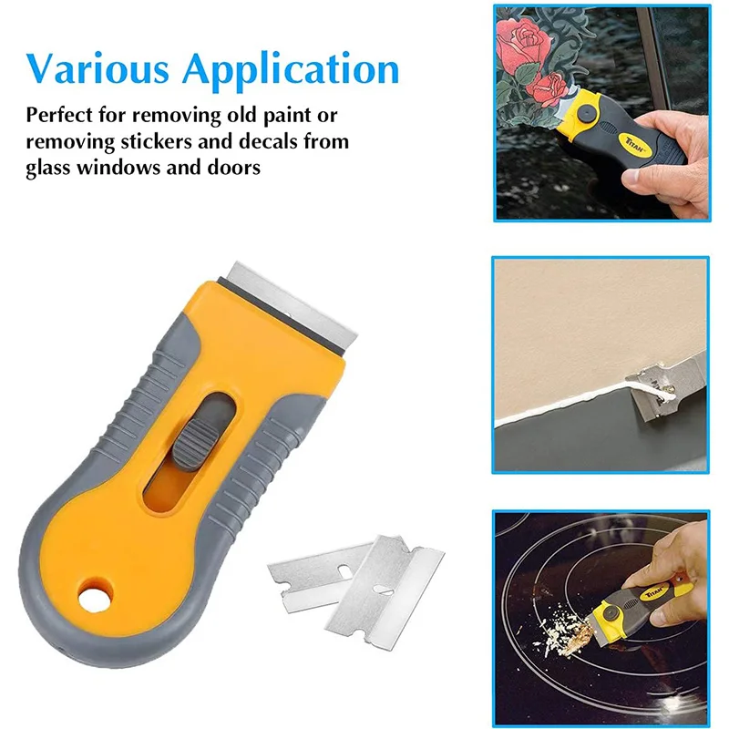 50/100pcs Razor Blades Single Edge Industrial Metal Scraper Razor Blades for Removing Labels Decal Sticker Caulk Adhesive image 5