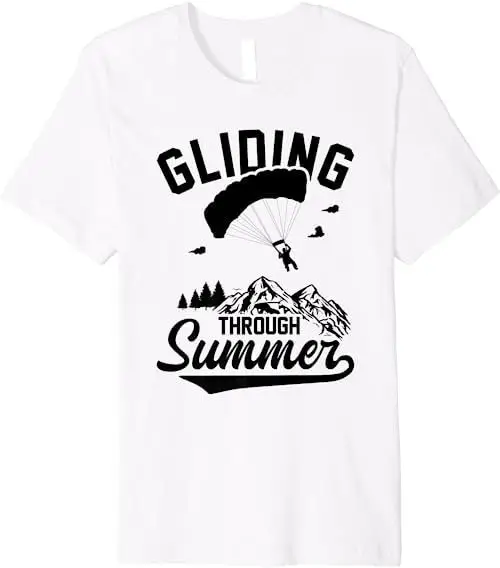 Gliding Through Summer Parachute Paragliding Paraglider Premium T Shirt Sweat 21185