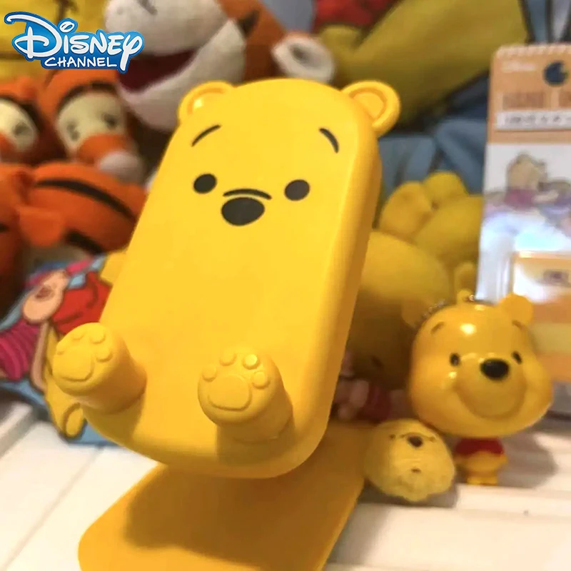 Disney Winnie The Pooh Mobile Phone Bracket Cartoon Folding Cute Lifting Adjust Lazy Desktop Bracket Party Gifts