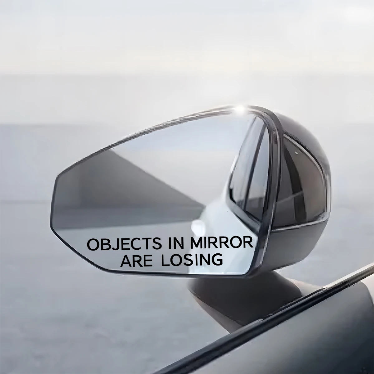 objects in mirror are losing Rearview Mirror Decorative Sticker Fun Motorcycle/Car Vinyl Sticker