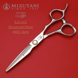 MIZUTANI-Ciseaux de coiffure professionnels, cisailles à effiler, machines en acier 440C pour couper les cheveux, 6.0 pouces, accessoires de salon de coiffure