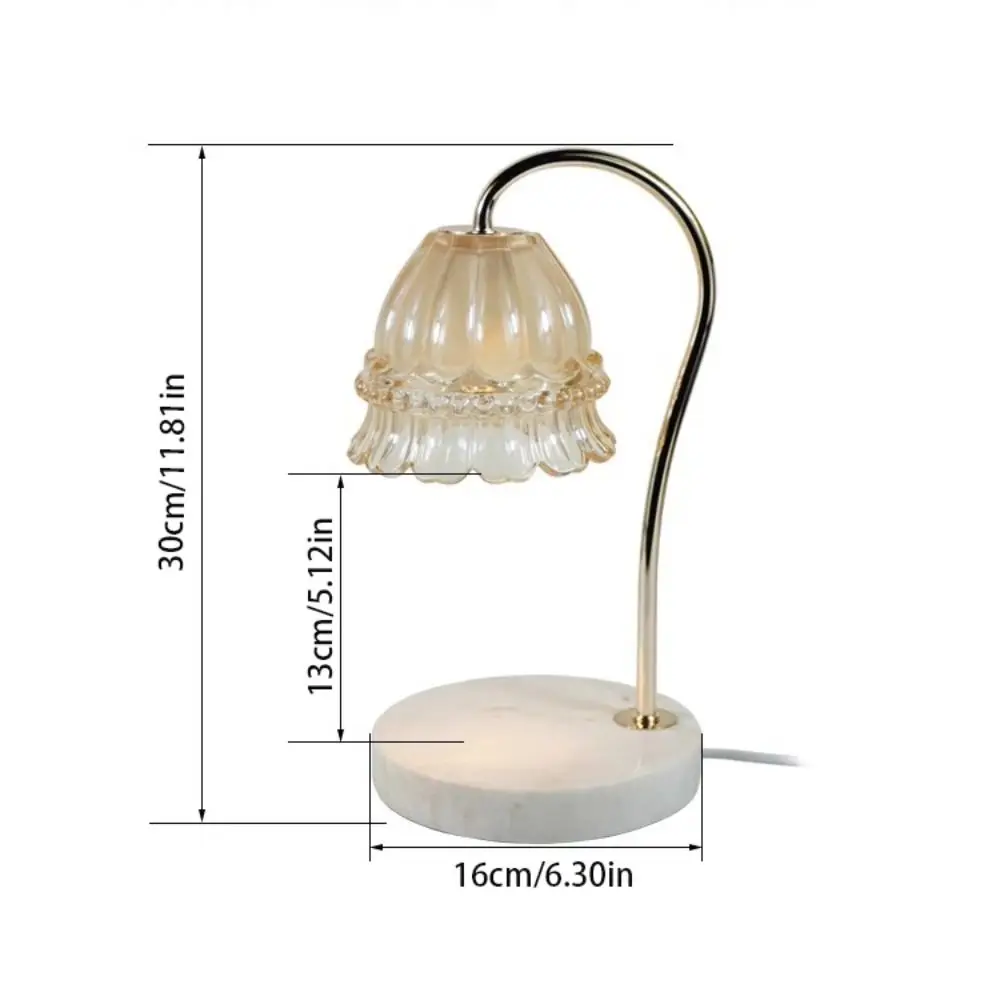 Diffusore di aromi Lampada a candela per aromaterapia Lampada da scrivania Lampada a candela temporizzata in marmo a tempo regolare Ruota la lampada di fusione della cera regalo