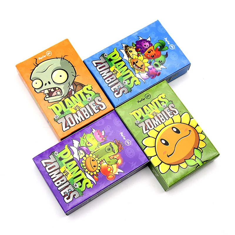 PLANTS VS ZOMBIES Playing Card War In The Garden Edition High Quality Printing Paternity Game Poker Collectibles Child Toys Gift