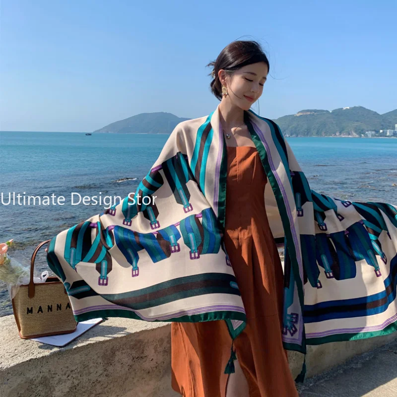 90x180cm Bikini Bathing Swimwear Cover Up Sarong Wrap Scarf Twill cotton Pareo Beach Cover-Ups Women Large Beach Dress