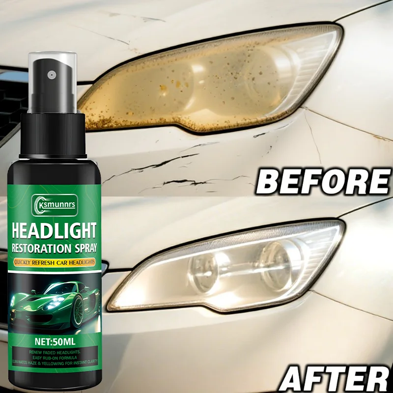 New Car headlight repair paste for DIY at home: polishes headlights, fades yellowing, and clarifies hazy lenses.
