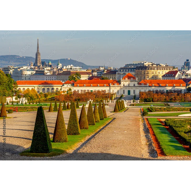 Art Cloth Background European Landscape Famous Scenic Spots Street  Night Scene Photography Background Props  OZ-17