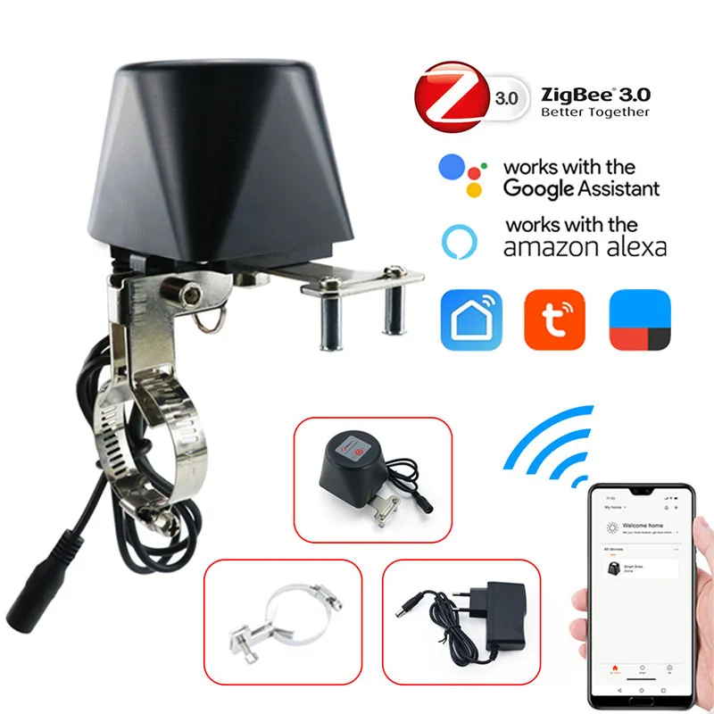 2026 New Water Valve Gas Shut Off Timer Tuya Zigbee Smart Gas Valve Garden Sprinkler Faucet APP Controller
