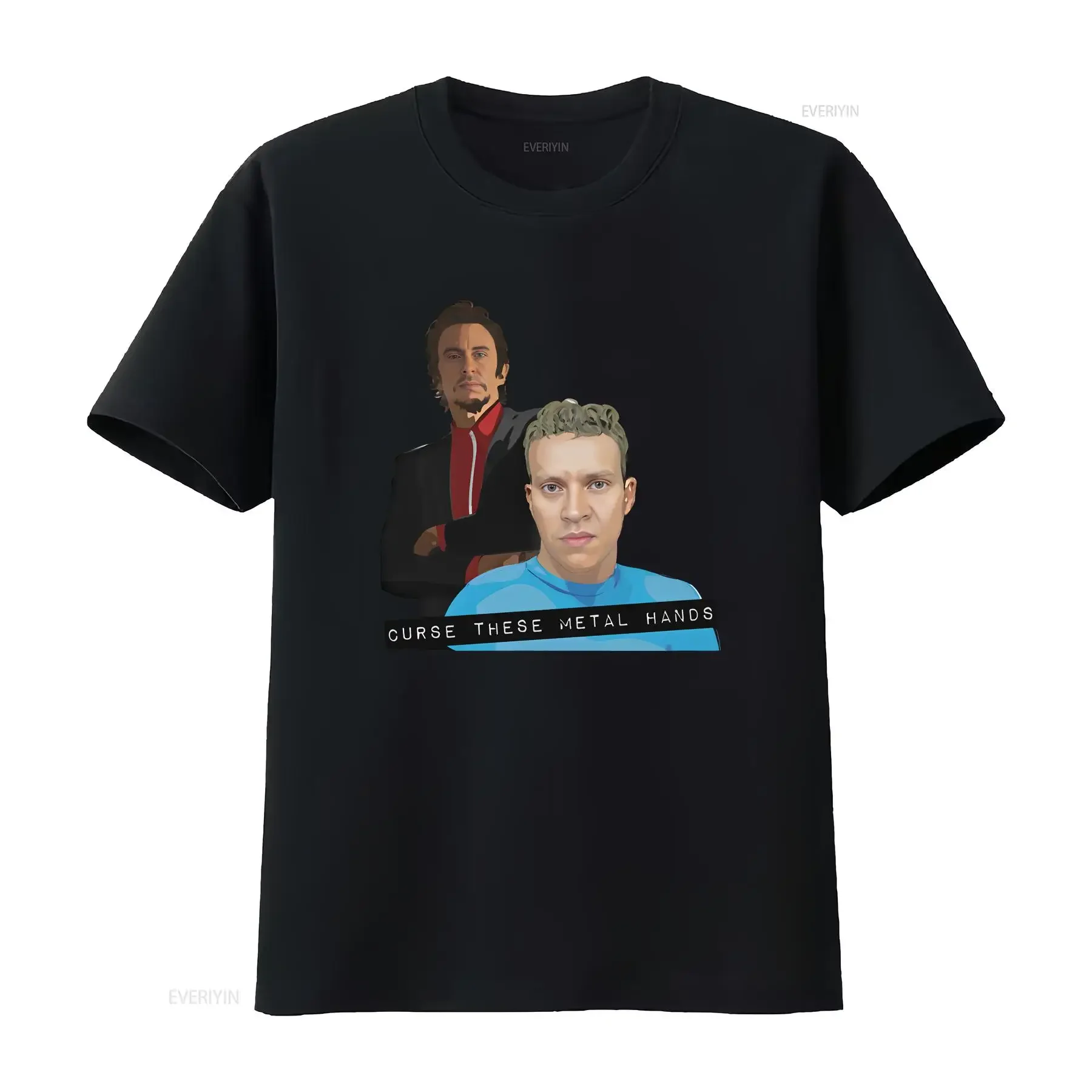 تي شيرت Peep Show سوبر هانز باند Superhans Jez عتيق مغسول ملابس الشارع ممتدة قليلاً قابلة للتنفس كاجوال أنيق