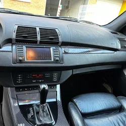 Car-Styling Carbon Fiber Car Interior Center Console Color Change Molding Sticker Decals For BMW X5 E53 1999-2005