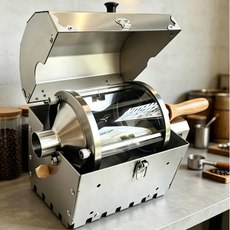 Electric Coffee Roaster Home Use Bean Roasting Machine Dry Fruit Roaster With Chaff Collector Combo