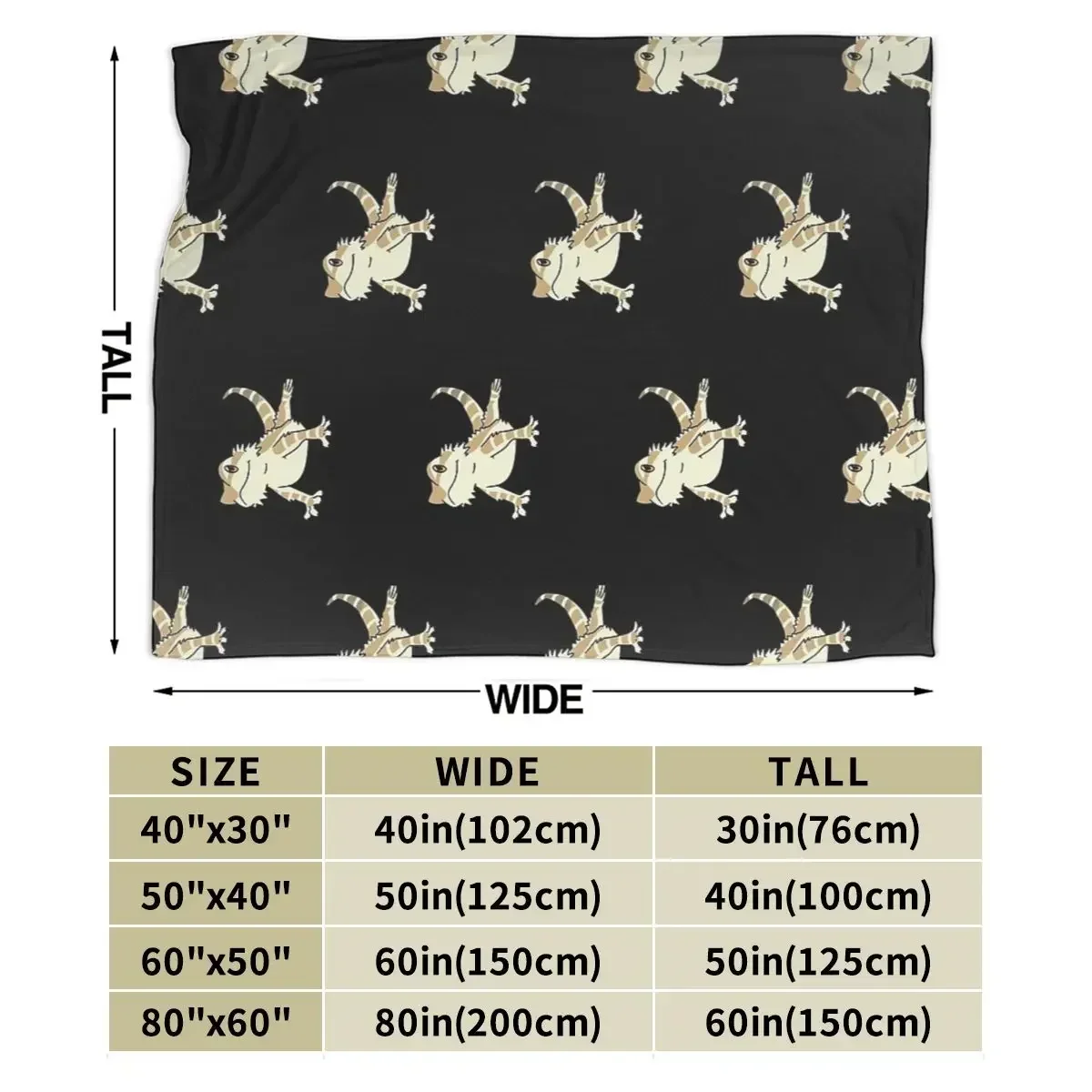 Cute Bearded Dragon Blanket Soft Warm Flannel Throw Blanket Cover for Bed Living room Picnic Travel Home Sofa