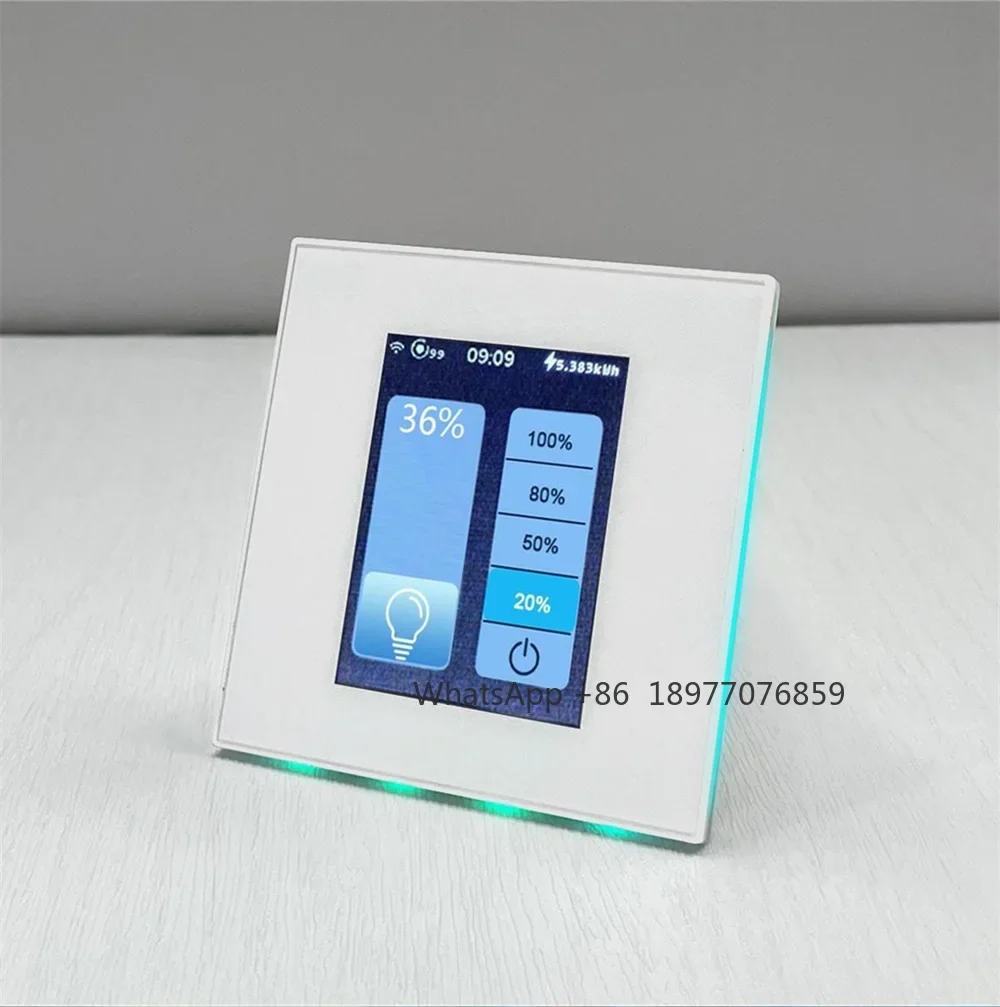 Smart Switch Dimmer Switch L8 LCD Touch Panel WiFi Mesh Zigbee Support Voice Control Google Home Alexa Siri Homekit