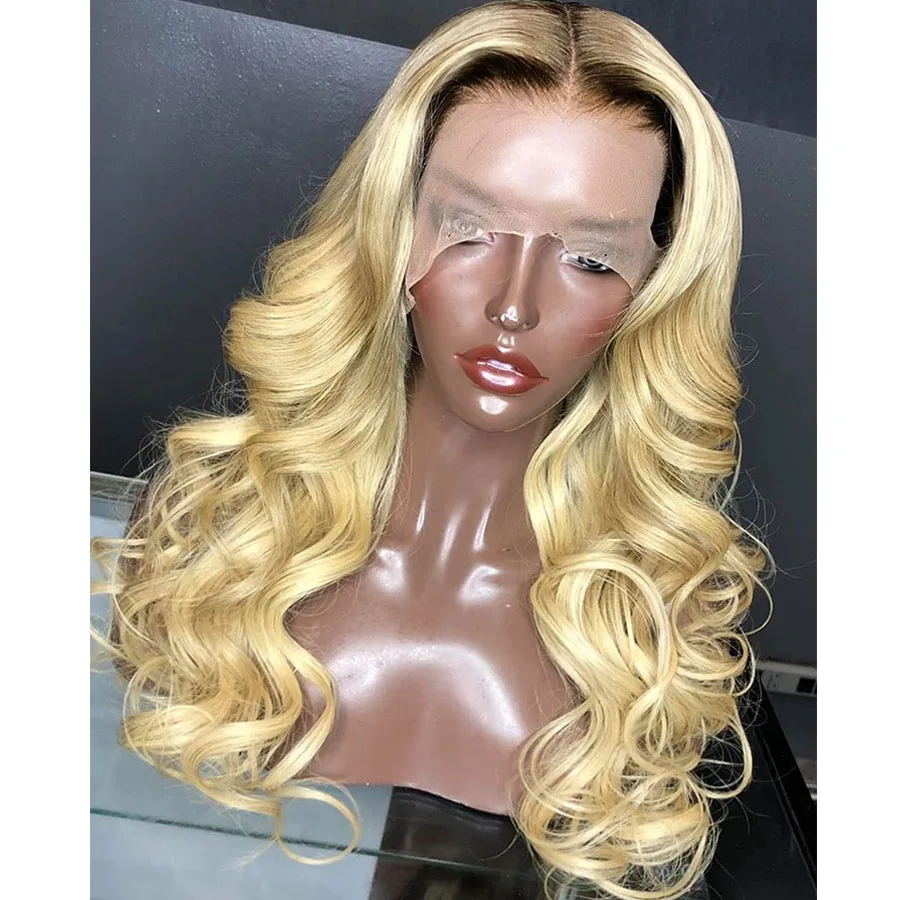 

Ombre 613 Blonde High Temperature Fiber Glueless Synthetic Hair 13x4 Lace Front Wigs for Black Women Pre Plucked Natural Hair