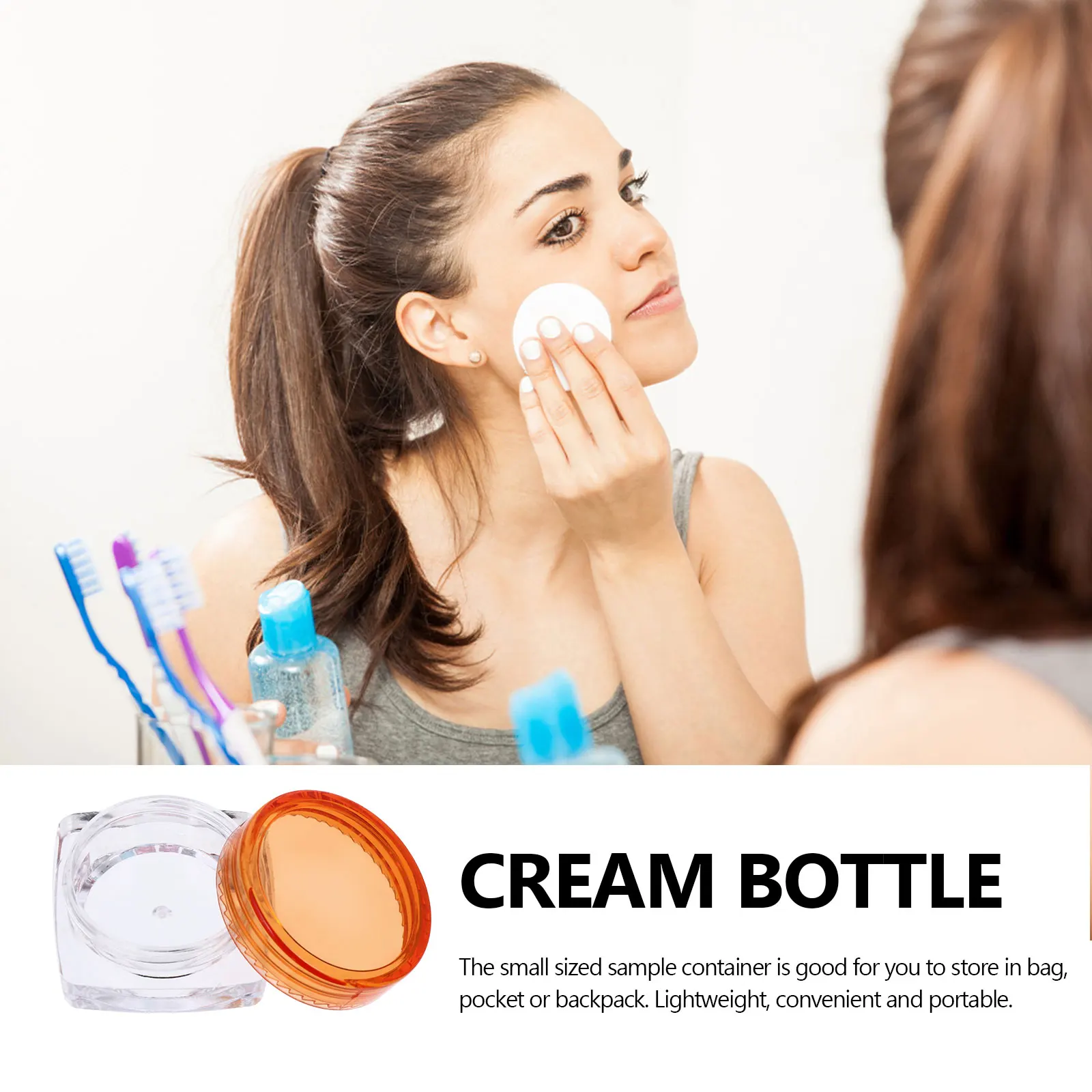 

50pcs Makeup Container Jars Sample Cream Lotion Jewelry Earrings Small Lightweight Transparent Refillable Travel Cream
