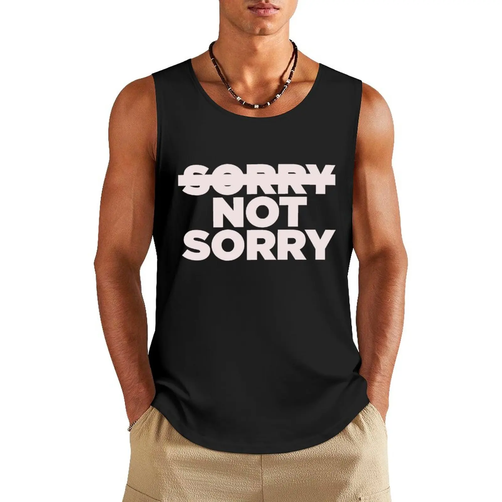 Demi Lovato 'Sorry Not Sorry' Tank Top man vest cotton t-shirts man Working vest