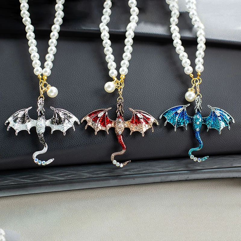 

Colorful Flying Dragon Pearl Chain Fun Car Rearview Mirror Pendant Interior Decoration Car Pendant Car Accessories