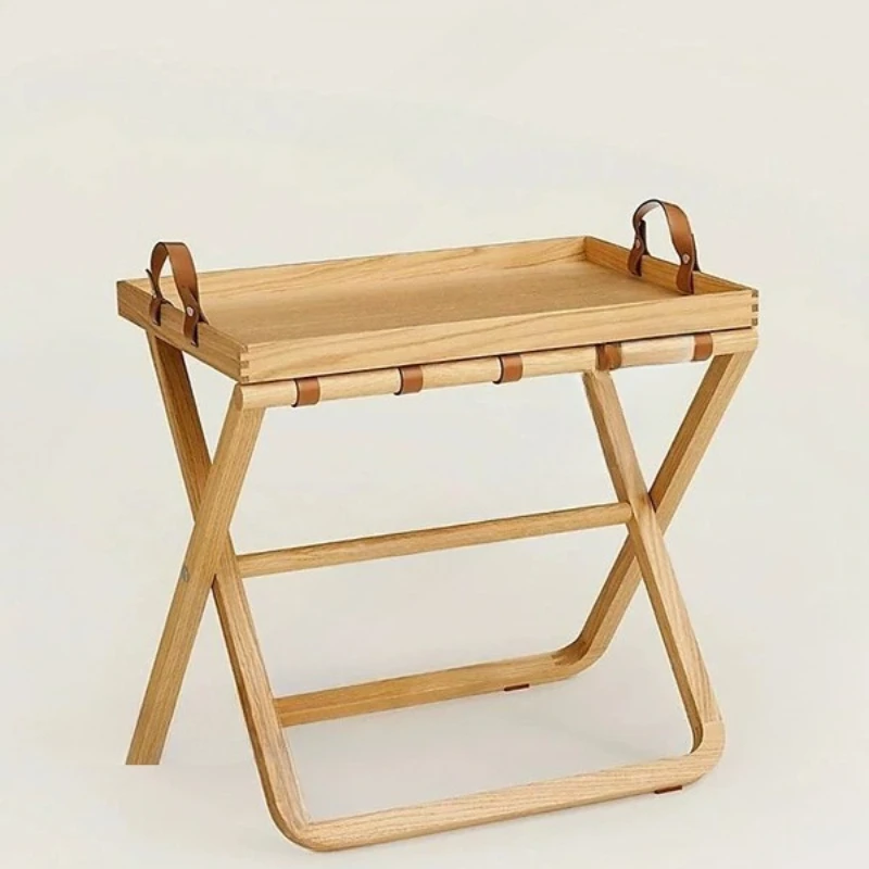 

Solid wood folding edge table Modern simple light luxury high-end household small coffee table side table
