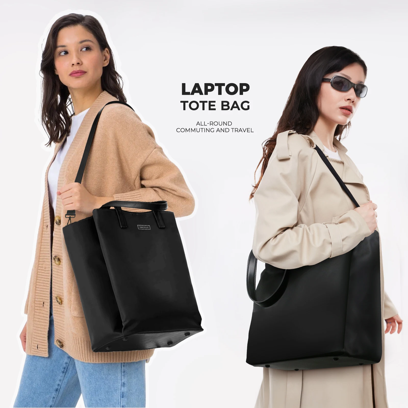 

Women Laptop Tote Bag 13 Inch Waterproof Lightweight Shoulder Handbag Multi-Use Office Work Business Travel Bag Casual Purs