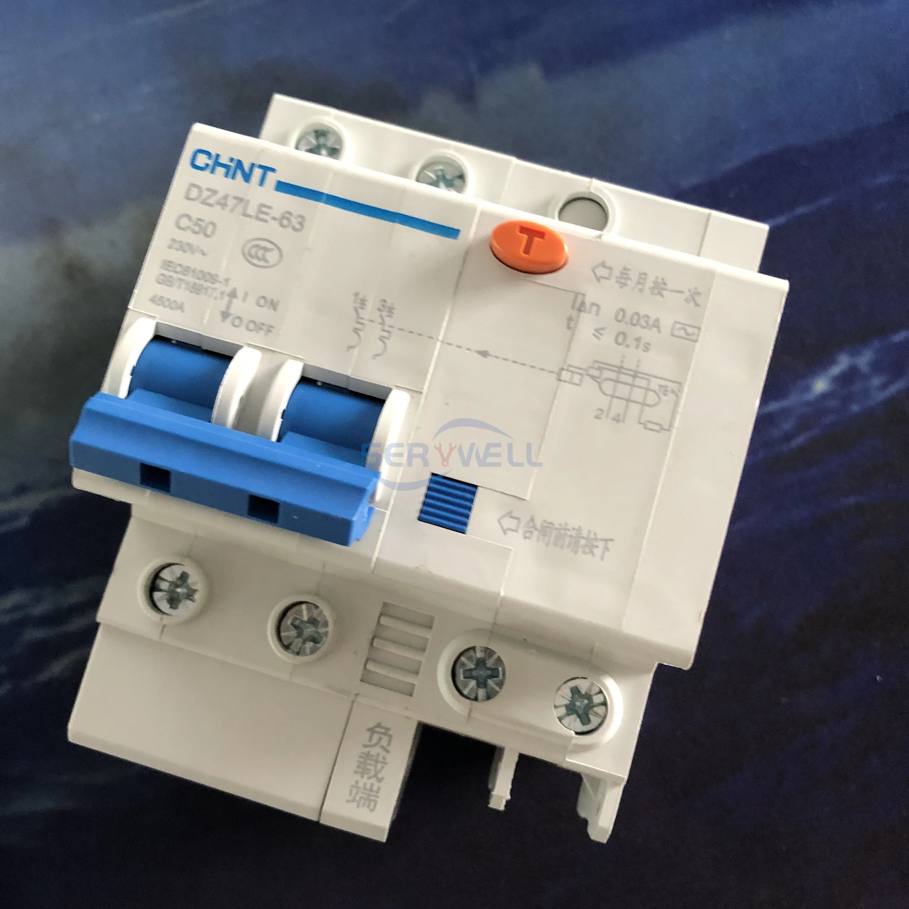 CHNT NXBLE DZ47LE-32/63 2P + N 230V 50 هرتز 10/16/20/25/32/40/50/60A حماية تسرب الأرض المتبقية قطاع دارة التيار RCCB