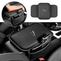 Car Armrest Box Pad Leather Auto Armrest Mat Car Accessories For Jaguar XF XJ XE S-Type F-Type X-Type F-Pace I-Pace E-Pace XFR