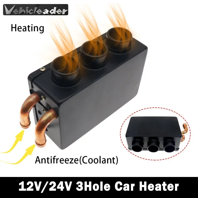 

12/24V 2KW Portable Car Diesels Air Heater Auto Heating Cooling Defroster Demister 3 Outlet For RV Motorhome Trailer Trucks Boat