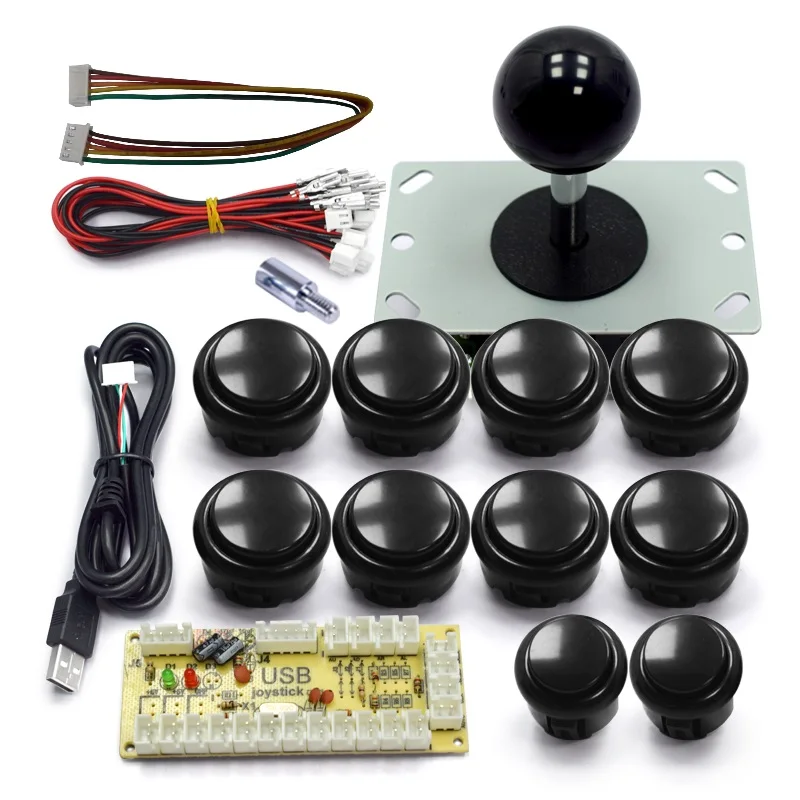 

Copy Sanwa Arcade Game Diy Kit 8 Way Joystick Push Buttons Usb Controller Zero Delay Board Support Raspberry Pi PC Android PS3