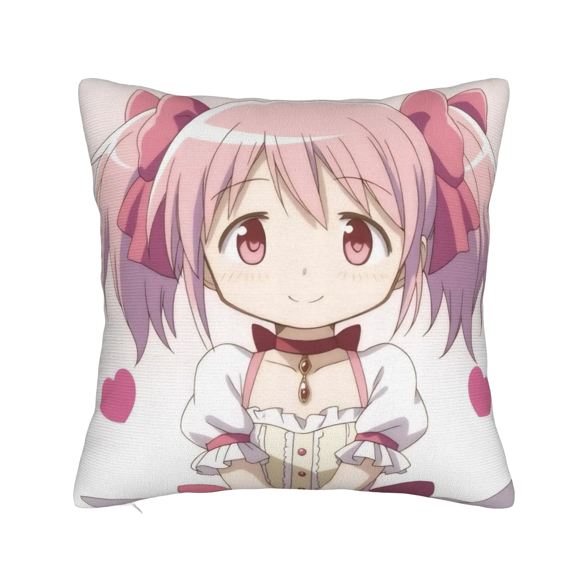 PMMM Madomagi Madoka Kaname Pillow Case  Square Pillow Cover For Living Room Chair Funny Pillowcases