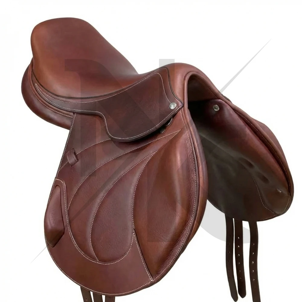 High Quality Soft Natural Leather Handmade British Equestrian Saddle Wooden Comfortable and Durable Nickel-plated