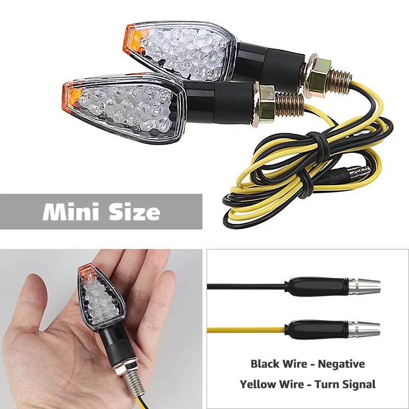 Motorcycle LED Turn Signals Fishscale Flashing Motorbike LED Bendable Daytime Running Lights Universal Moto Turn Signal