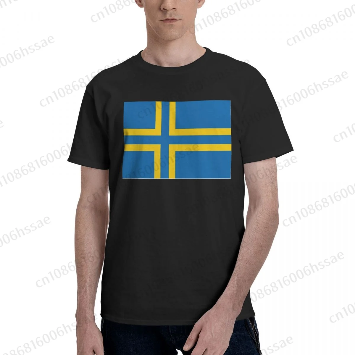 Sweden Flag T Shirt Men Fashion T-shirt Cotton Tshirt Tops Tees Short Sleeve