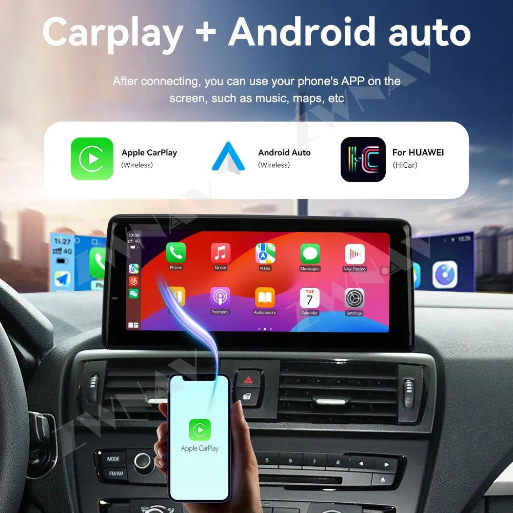 

Android 14 GPS Navigation Carplay 8.8 inch Touch Screen For BMW 1 Series F20 F21 2 Series F22 2013-2016 NBT 2017-2019 EVO