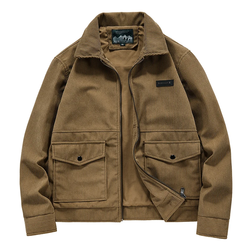 Quality Winter Clothing Bomber Jacket - Jaqueta Masculina de Corduroy de Qualidade