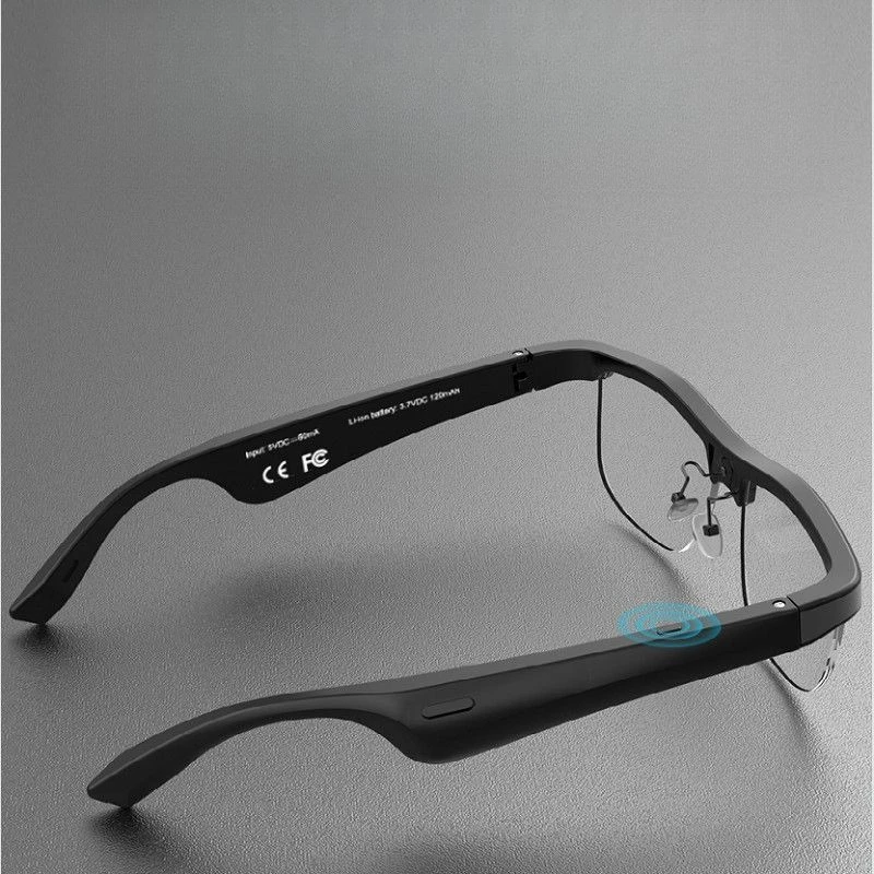 Intelligent voice reading glasses Bluetooth six-channel directional pronunciation button voice dual-mode anti-blue light elderly