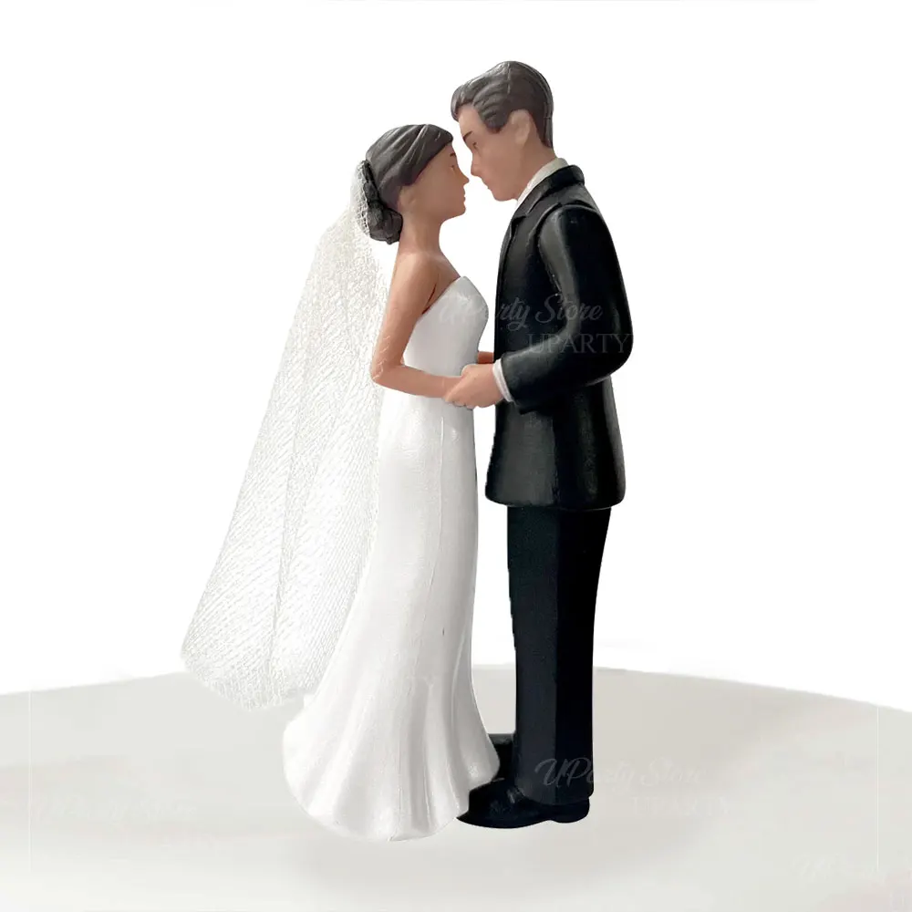 Hochzeitstorte Topper Romantische Paar Statue Braut und Bräutigam Figuren für Kuchen Dekorationen Verlobung Hochzeit Party Dekor Gastgeschenk – Detail 1
