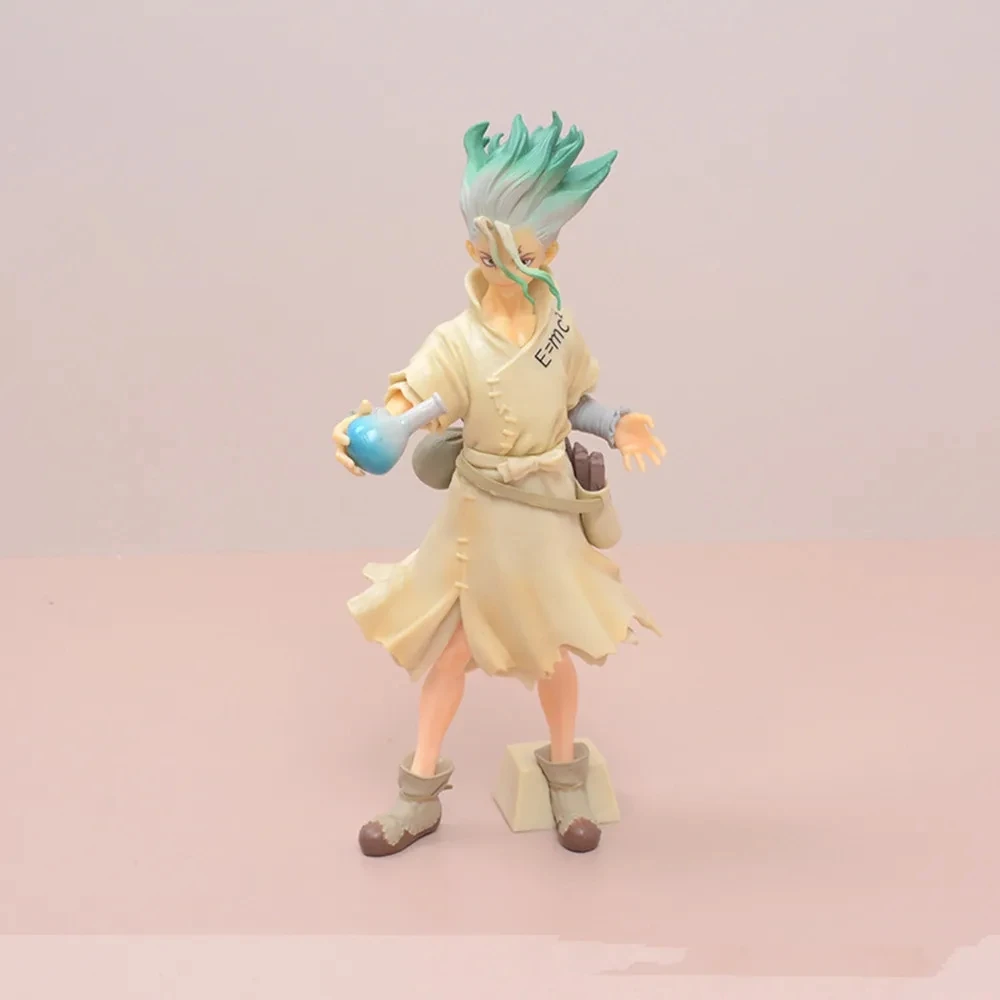 20cm Dr.Stone 3 New World Ishigami Senkuu Figure Anime Stone World Kingdom Pvc Figurine Collectiable Models Kids Gifts Toystoys