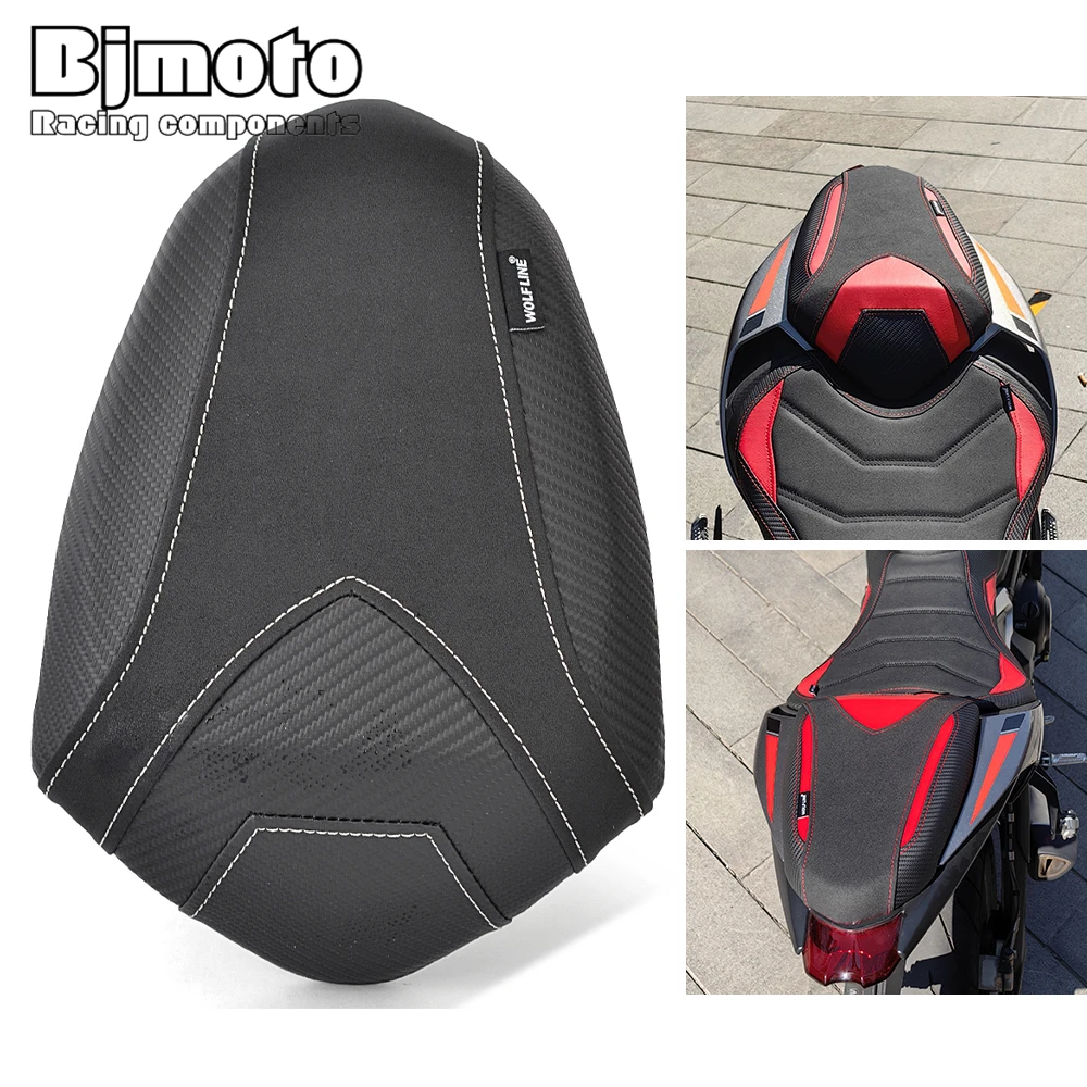 For Triumph Street Triple 765 R S 2024 Rear Passenger Seat Cushion Pad Synthetic Leather 765/765S/765R 2019 2020 2022 2023