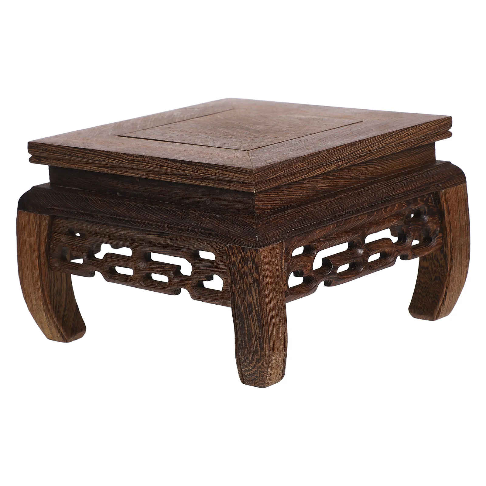

Square Wooden Vase Stand Chicken Wing Wood Fine Craftsmanship Flower Pot Holder Rustic Plant Display Pedestal Base