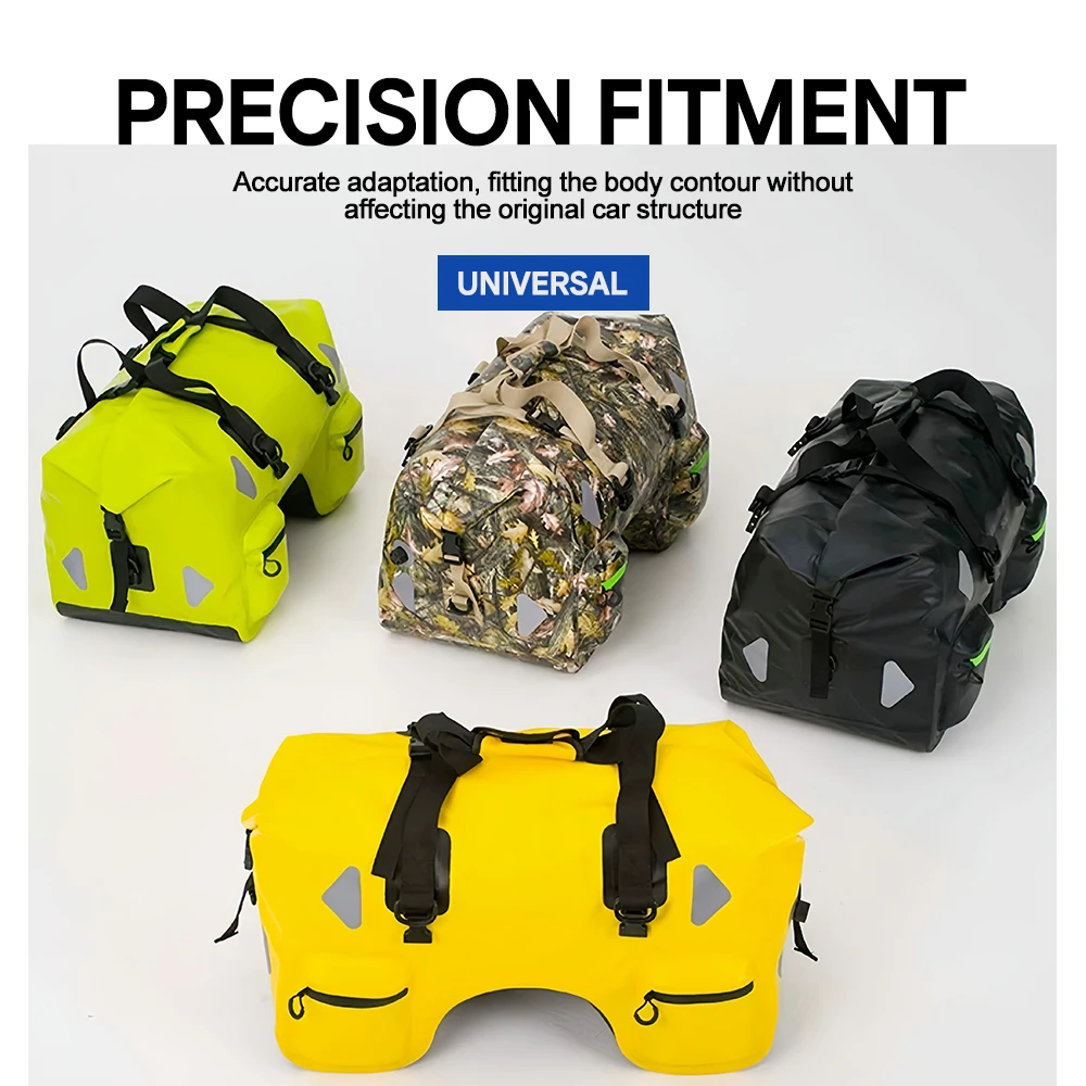 Universal Motorcycle Luggage Bag Waterproof Bag for Motorbike U-shaped TPU Material 50L 70L Large Capacity Motorcycle  Bags