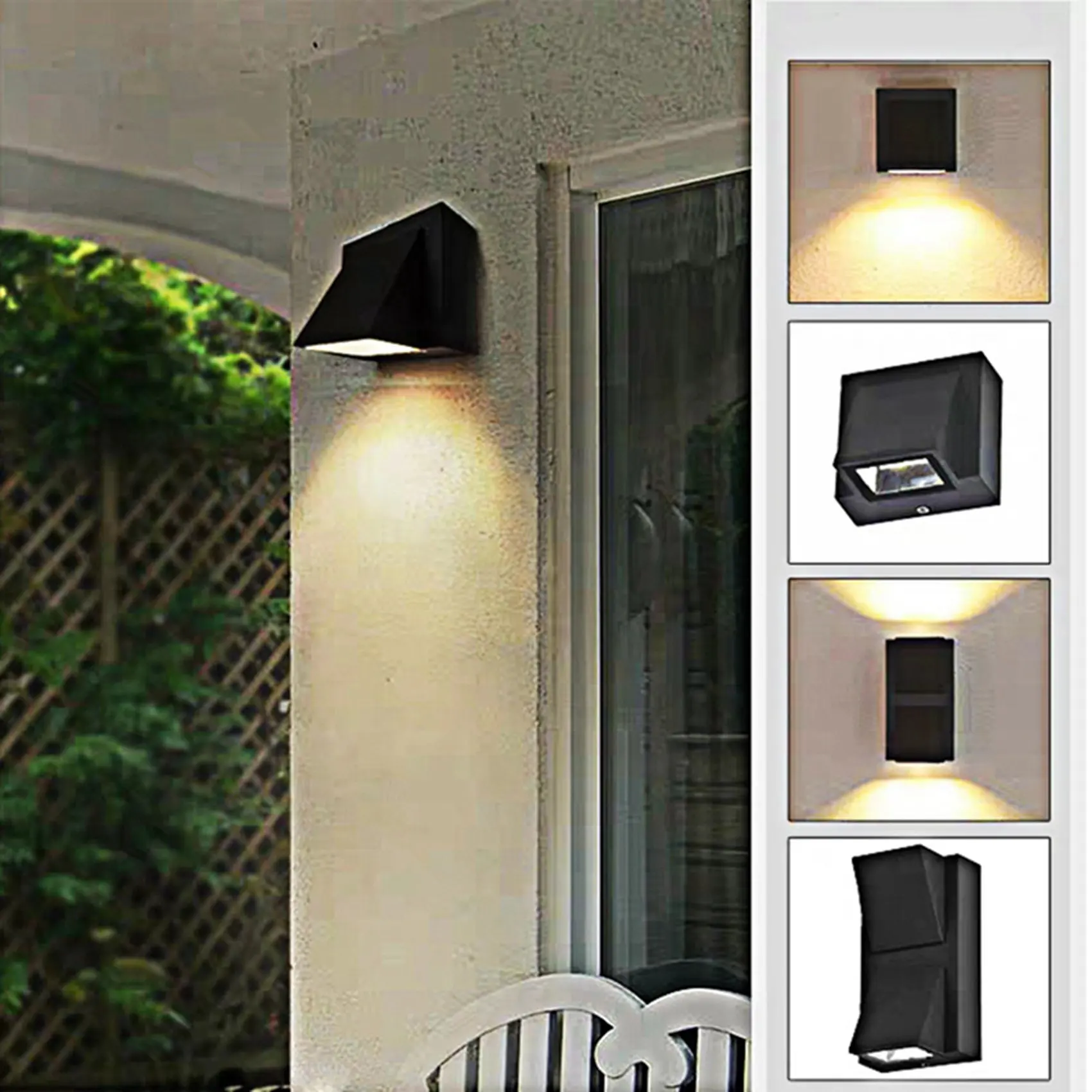 

ABVC 6X 3W Modern Minimalist Creative Outdoor Waterproof Wall Lamp LED Outdoor Garden Light Warm White