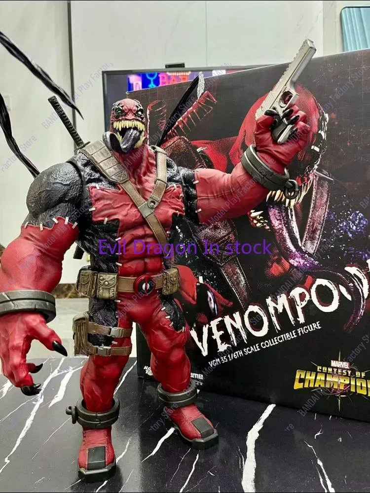 

In Stock Now Original Marvel Venom Pool Action Figure Toy Movie Character Portrait Model 1:6 36.5cm Collectible Gift