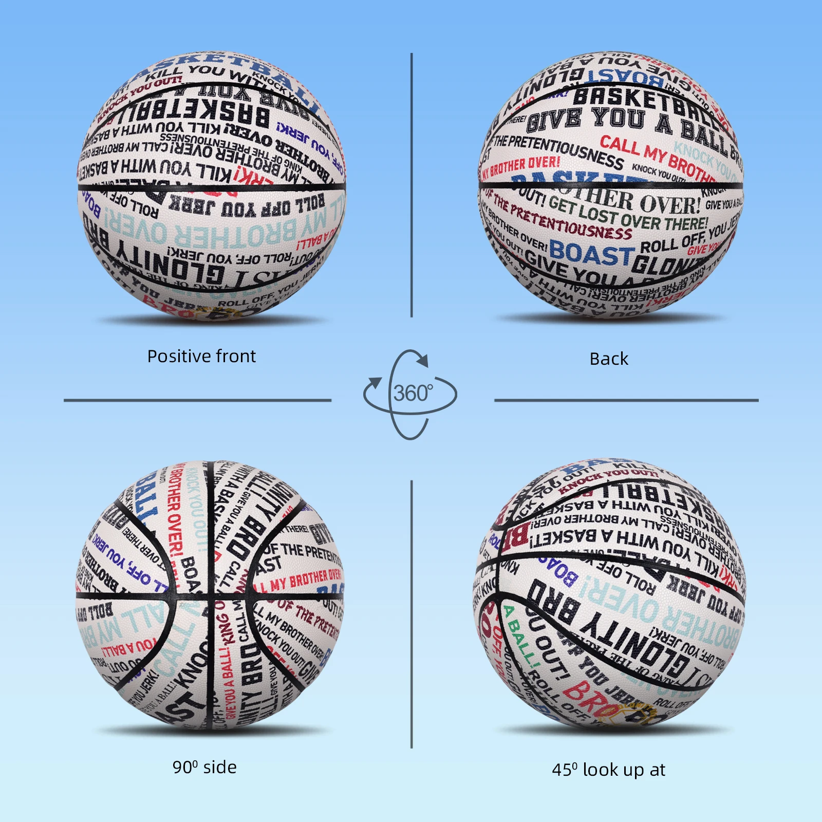 كرة سلة متوهجة لهدايا الأولاد والبنات، جلد مركب عالي الجودة مقاس قياسي 6&7 كرات زرقاء مضيئة للاستخدام الليلي في الشارع #6