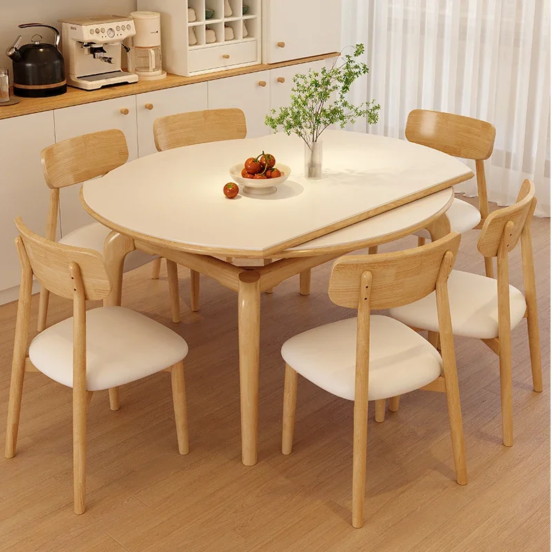 

Designer Waterproof Dining Table Unique Wooden Wood Modern Dining Table Restaurant Kitchen Salon Mesa De Comedor Furniture Home