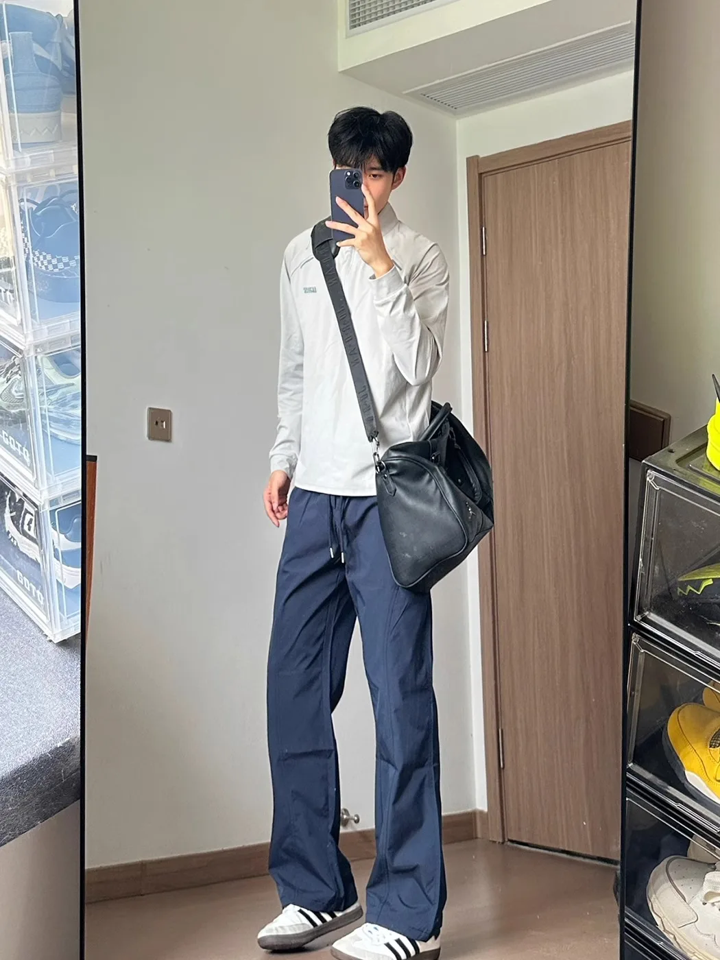

Trendy Ice Silk Men's Summer Casual Pants Diagonal Cut Qui Dry Straight Leg American Sle Knife Tee in One Waterproof