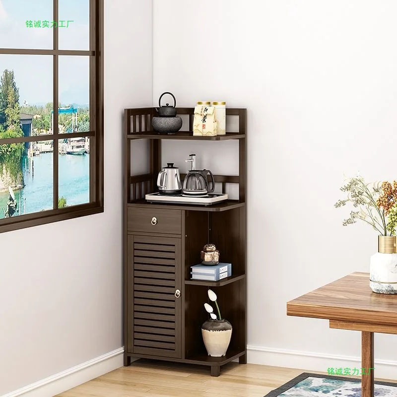 Nordic floor corner cabinet living room triangular storage locker modern simple corner tea cabinet multi-functional new model
