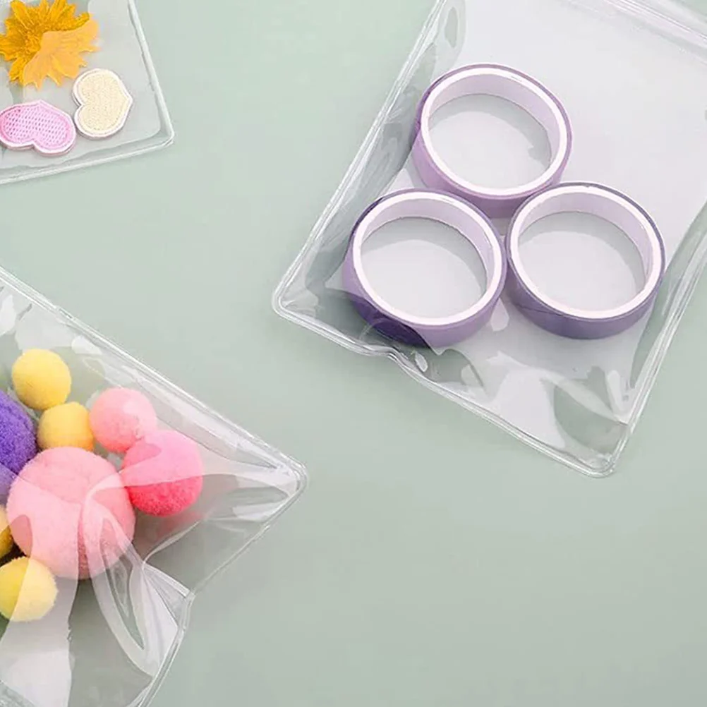 

240pcs Clear Plastic Jewelry Bags PVC Microfiber Pouch Sealed Design for Storage Travel Small Resealable Assorted