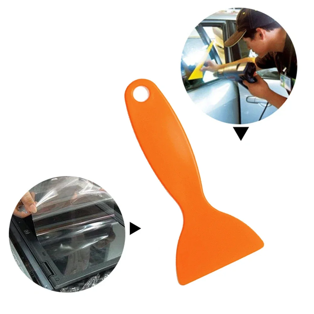 

1pc Car Handheld Scraper Tools Car Multifunctional Film Sticking Tool Orange Car Portable Film Scraper Auto Tool Accessories