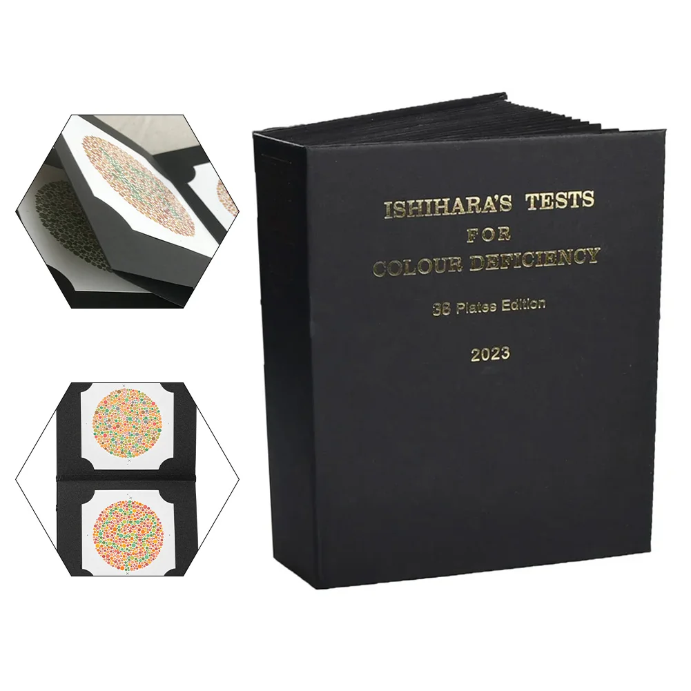 Ishihara Color Blindness Test Book 38 Plates For Optometry Screening Red Green Deficiency Detection Professional Tool