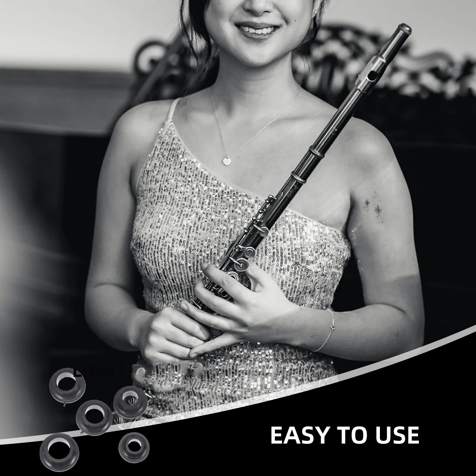 

10Pcs B-Flat Clarinet Accessories Sturdy Voice Mouths Wear Resistant Damage Resistant Long Life B-Flat Clarinet Use Voice Mouths
