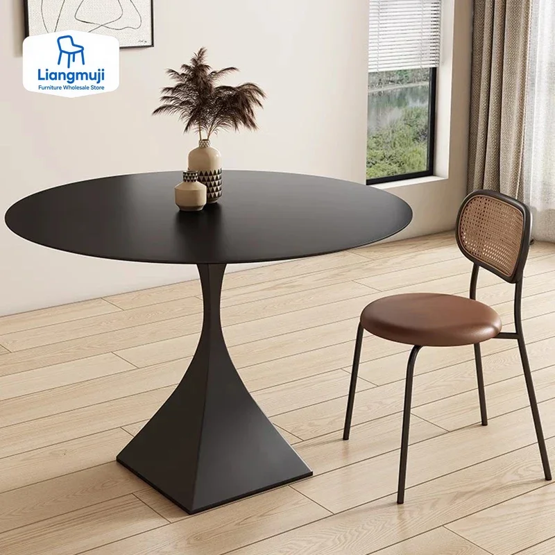 

Garden Picnic Dining Table Designer Reception Modern Small Dining Table Side Coffee Round High Bistro Mesa Commercial Furniture